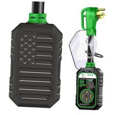 18000J RV Surge Protector 50 Amp Flag Design - Upgraded Power 50AMP Bark Green