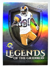 HOF'er ISAAC BRUCE Rams 2025 Topps Chrome LEGENDS OF THE GRIDIRON REFRACTOR Card