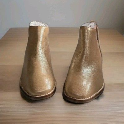 Seychelles Women's Pale Gold Leather Bootie 7 1/2 -NIB