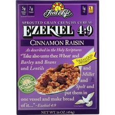 , Ezekiel 4:9 Organic Sprouted Grain Cereal, Cinnamon Raisin, 16 oz