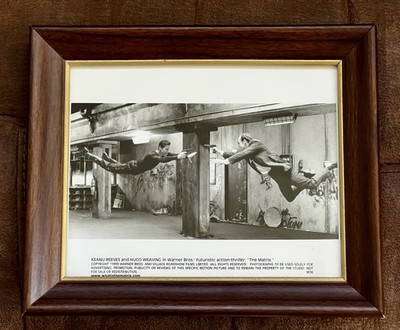 1999 Framed Press Photo ''The Matrix  Actor Keanu Reeves & Hugo Weaving l j