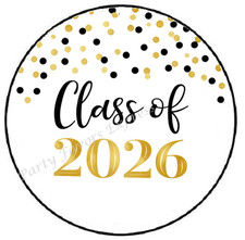 CLASS OF 2026 GOLD GRADUATION ENVELOPE SEALS LABELS STICKERS PARTY FAVORS