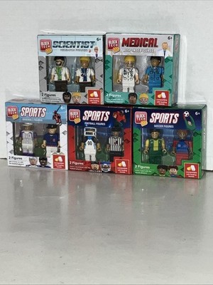 Block Tech New 5 Sets Mini Figurines Medical/Scientist/Soccer/football/Baseball