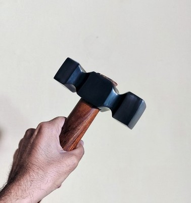 2lb Blacksmith Forging Hammer   Hardwood Handle   Double Face Stone Sledge