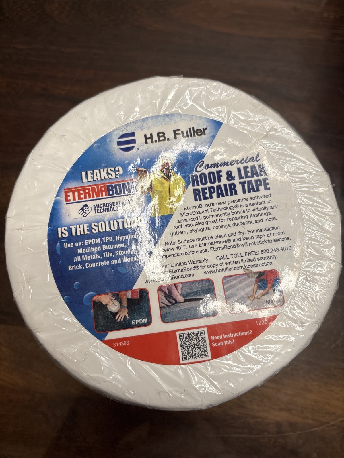 EternaBond H.B. Fuller Commercial Roof Leak Repair Tape MicroSealant