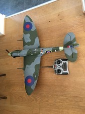 43 inch wingspan RC electric Spitfire and Spektrum DX5e tx (ready to fly)