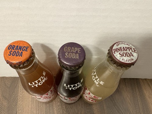 3 Little Tom Beverages Orange Grape Pineapple 6 Oz. Soda Bottles Full Cle. Ohio - 第 2/3 張圖片