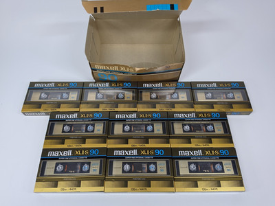 10 MAXELL XLII-S 90 Gold Super Fine Epitaxial High Bias Cassette Tapes