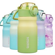 Water Bottle With Straw 14oz Insulated Water Bottles Reusable Stainless Steel...
