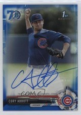 2017 Bowman Draft Blue Refractor 70th Anniversary /70 Cory Abbott #CDA-CA Auto