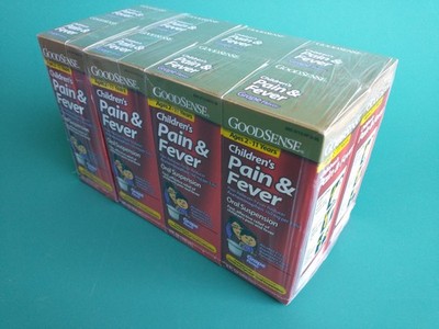 GoodSense Children's Pain & Fever 160mg/5mL Grape Flavor 4oz - Lot of 8