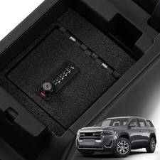 Center Console Safe Vault - KEREN Console Gun Safe Box Compatible with GMC Ac...