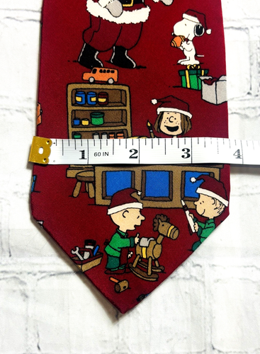 Peanuts Santa Can You Send Me Your Catalog Weihnachten Vintage Krawatte 100 % Seide - Bild 5 von 6