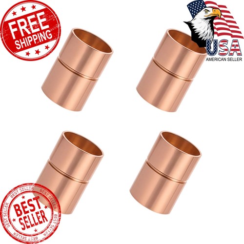 Hordolry Straight Copper Coupling Fittings, 5/8 Inch Copper Pipe Welding Join...