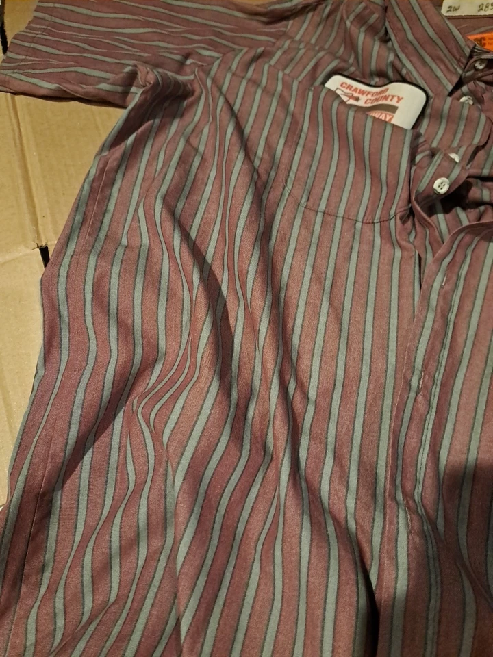 Crawford County Highway Department Fish Uniform Shirt Mens 2XL Recycled Long Slv - Image 4 of 4