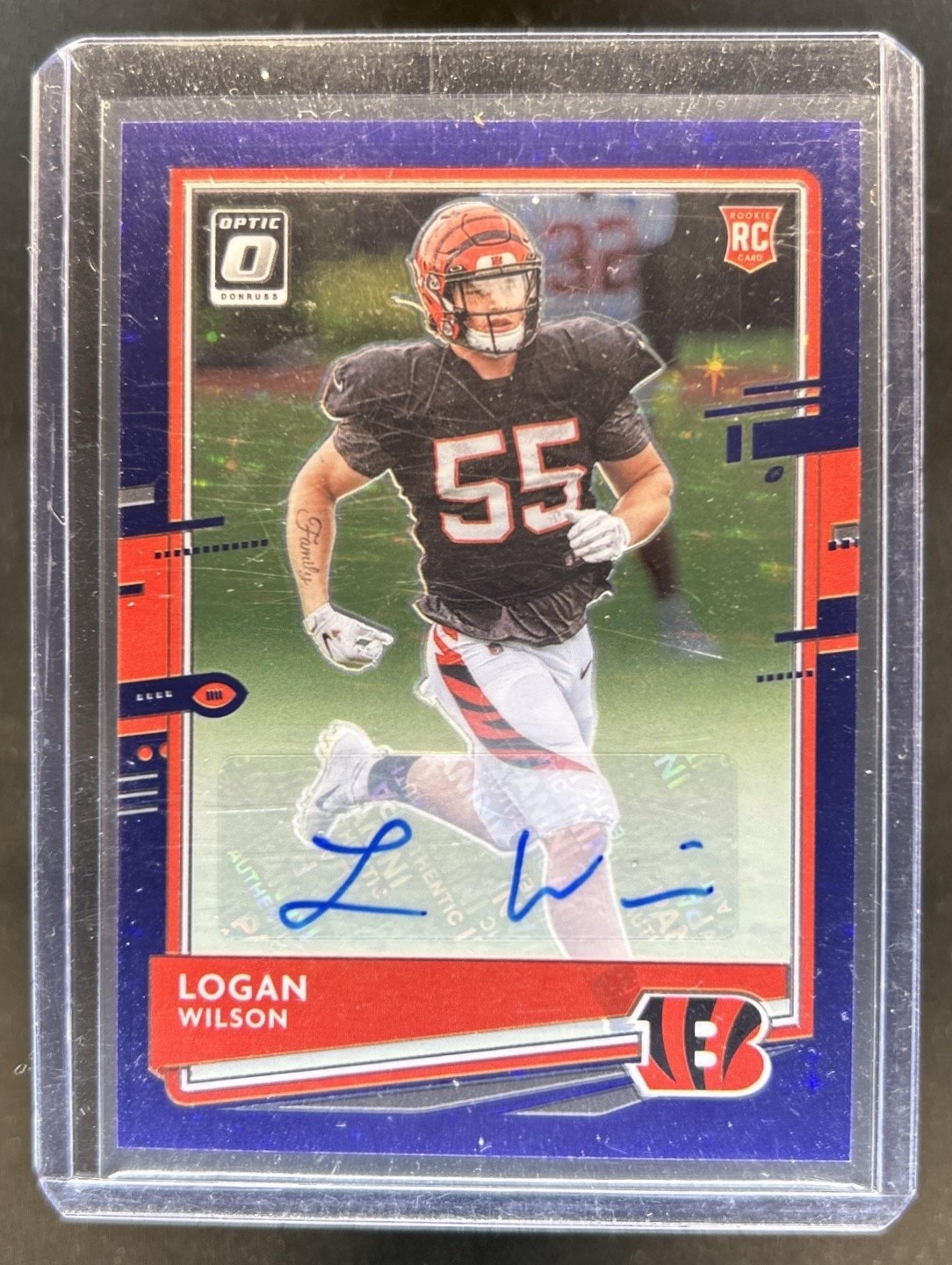 Logan Wilson Panini Donruss Optic #143 Autograph Purple Star
