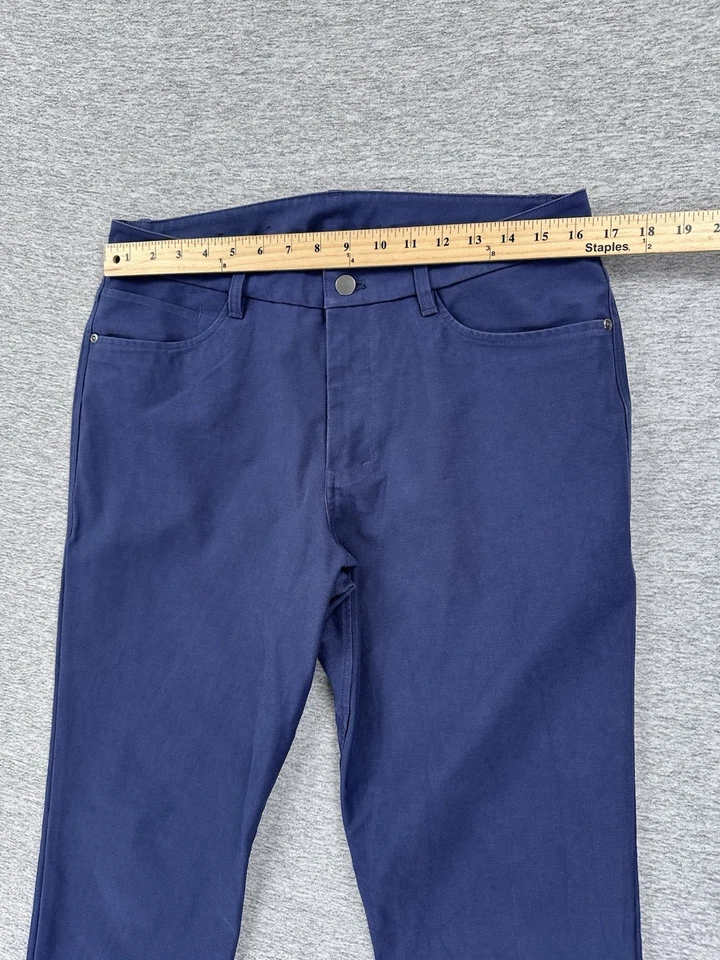 Pantalones Lululemon Para Hombre 32x30 Azul ABC Utilitech Lona Cónica Exterior Ciudad Foto 3 de 4