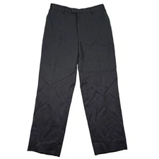 Zanella Benny Mens 34x32 Dress Pants Gray Wool Blend Trousers Textured Preppy