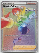Korrina's Focus (Secret) Rainbow Rare Holo SWSH05: Battle Styles 174/163 LP on eBay