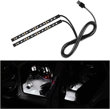 Car LED Strip Light, 24 LED Auto Interior Under Dash Atmosphere Lights with USB 