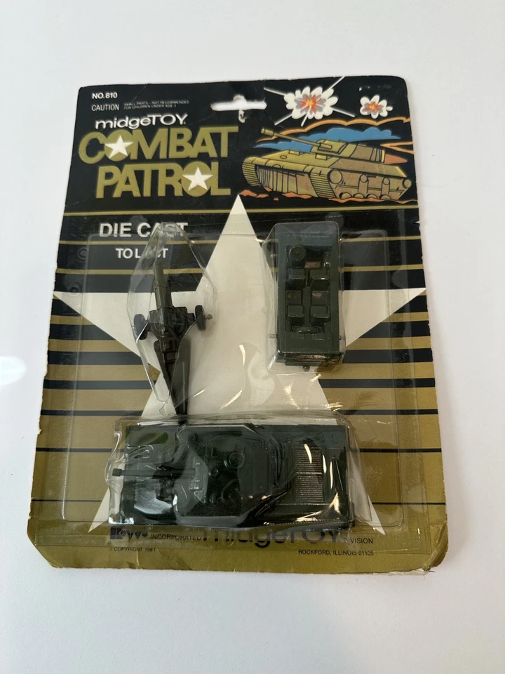 Lot of Four (4) Vintage 1981 Midgetoy Combat Patrol Diecast Vehicles - Image 4 of 4