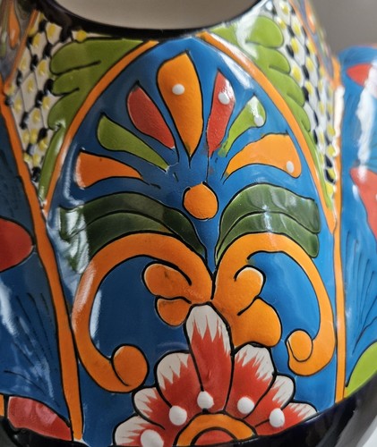 Talavera Frog Planter Large Mexican Pottery Folk Art Animal Hand Painted - Picture 11 of 18