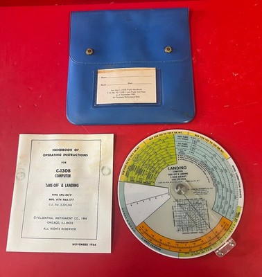 USAF C-130 HERCULES TAKE OFF & LANDING COMPUTER W/CASE 1966