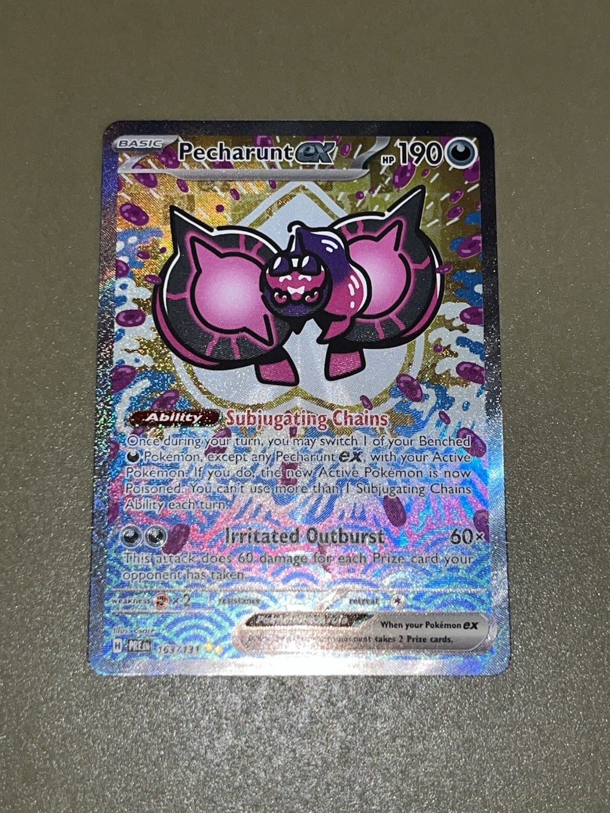 Pokémon TCG Pecharunt EX 163/131 Prismatic Evolutions Illustration NM Condition