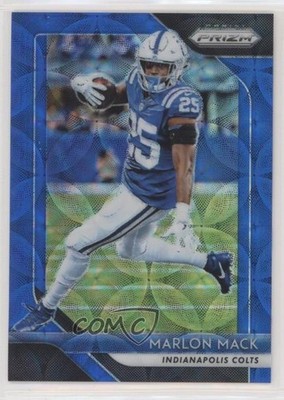 2018 Panini Prizm Blue Scope Prizm 91/99 Marlon Mack #116 8k4