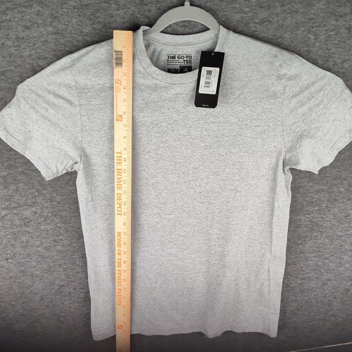 Adidas T-Shirt Men's Medium Gray Short Sleeve Logo On Sleeve New - Picture 6 of 11