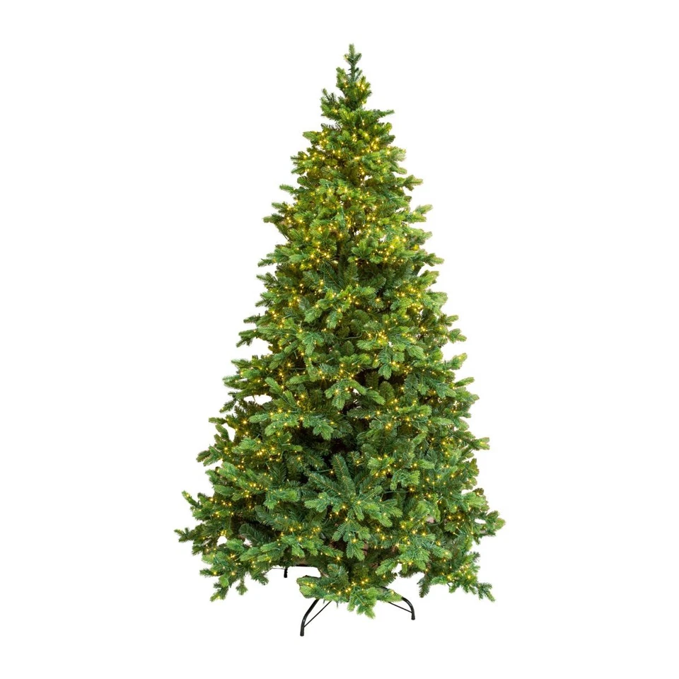 Albero di Natale Artificiale H180cm x L120cm 2000 Led 2647 Tips + Base