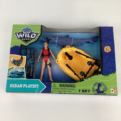 Wild Quest Ocean Playset Diver Action Figure Shark Raft Weapons Chap Mei 2023