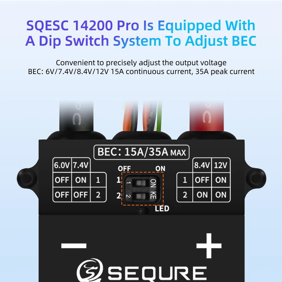 200A Brushless ESC 5-14S Lipo Electric Speed Controller with 12V 15A BEC and ... - Image 3 of 4