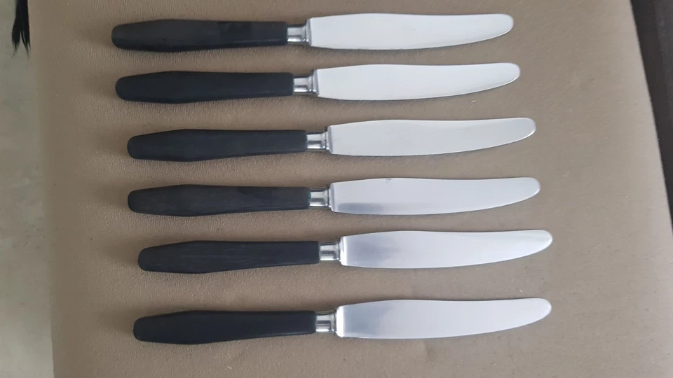 6 alte Messer mit Holzgriff  Solingen Zwillingswerk Zwilling ca. 24 cm - Bild 3 von 4