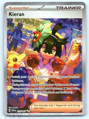 Kieran 218/167 Pokemon Twilight Masquerade Special Illustration Rare