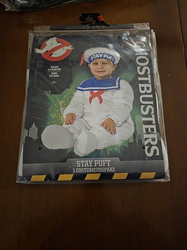 Ghostbusters Stay Puft Marshmallow Baby Halloween Costume 3-6 Months New See All