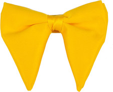 Mens Oversized Satin Silk Bow Tie Solid Color Formal Tuxedo Big Bowtie