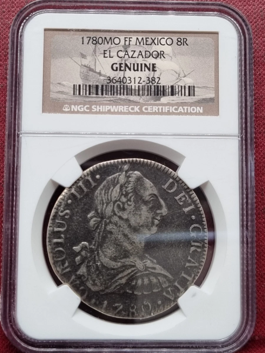 8 Reales Silver 1780 Year Colonial Mexico Coins (Pre - 1821) for