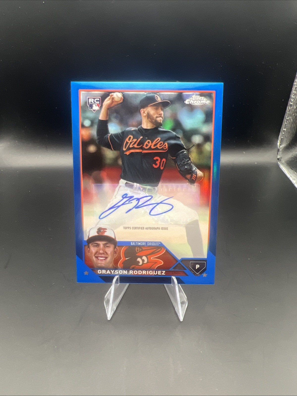 2023 Topps Chrome Update Autographs #AC-GR Grayson Rodriguez Blue Refractor /150