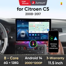 6+128GB Carplay Android 13 Autoradio GPS Navi SWC BT FM Für Citroen C5 2008-2017