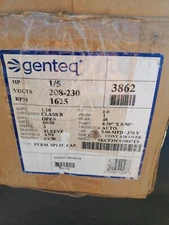 Genteq 3862 1/5 HP Fan & Blower Motor, 1625 RPM/3Sp 230V 1.1 AMP 5KCP39CG9047ES