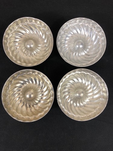 x4 Vintage  JELL-O molds Stackable Aluminum  - 3.75" Diameter - Picture 1 of 4