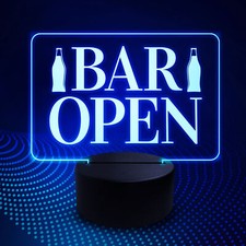 Neon Bar Sign Cocktail Sign LED Sign Beer Pub Man Cave Bar Sign OPEN Alcohol