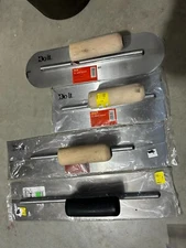 NOS 4-pack lot Do it 4" x 16" Pool Finish Trowel Rounded Corner Wood Handle