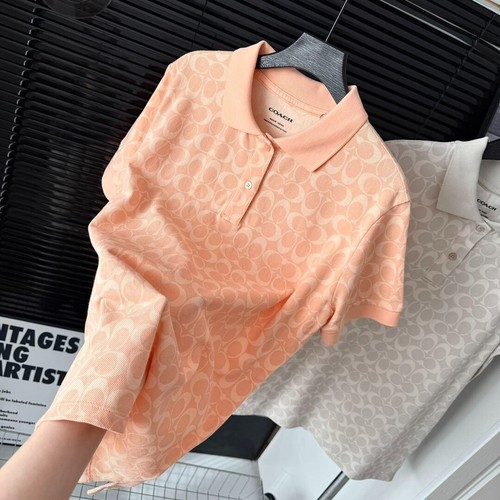 NWT COACH Women’s Orange Gray T Shirt Organic Cotton - Picture 5 of 10