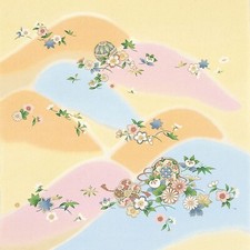 Japanese Furoshiki Wrapping Scarf 26.7"Sq inch 100 pure silk Made in Japan