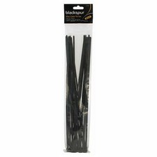 Blackspur 30 Piece Black Cable Tie Wrap Set Wires & Cables - 15 Inch x 4.8 mm
