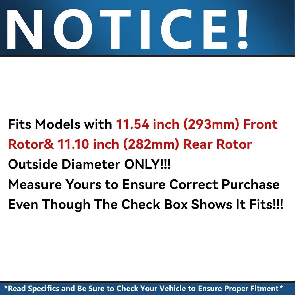Rotores delanteros traseros pastillas de freno de cerámica para Honda Accord 2013 2014 2015 2016 2017 Foto 3 de 4