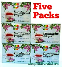 5 Packs Therbal 125 Tea bag Te Eucalipto Tomillo Eucalyptus Thyme Made in Mexico