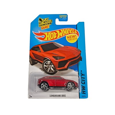 2015 Hot Wheels #23 HW City-Street Power LAMBORGHINI URUS Red w/ChromePR5Sp (A6)